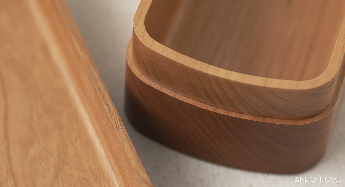 ハレとケ 銘木くりぬき弁当箱 ブラックチェリー