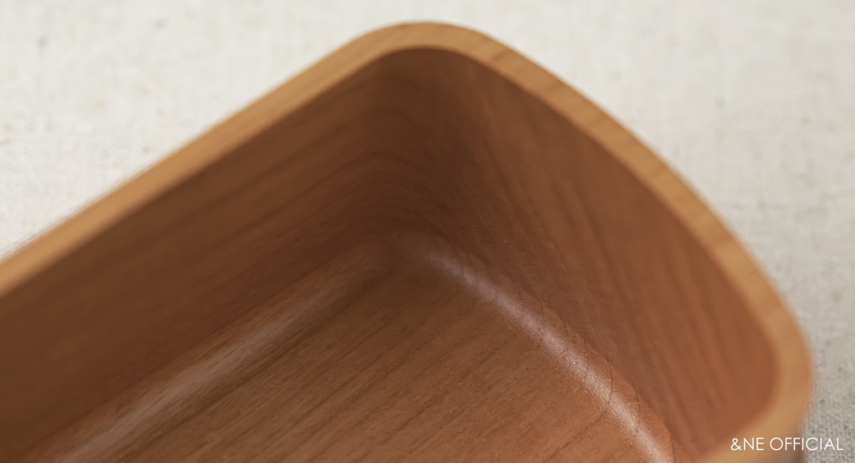 ハレとケ 銘木くりぬき弁当箱 ブラックチェリー