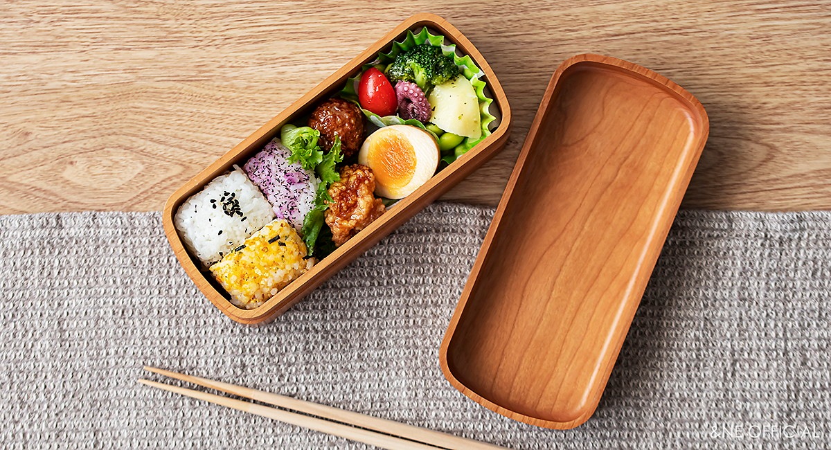 ハレとケ 銘木くりぬき弁当箱 ブラックチェリー