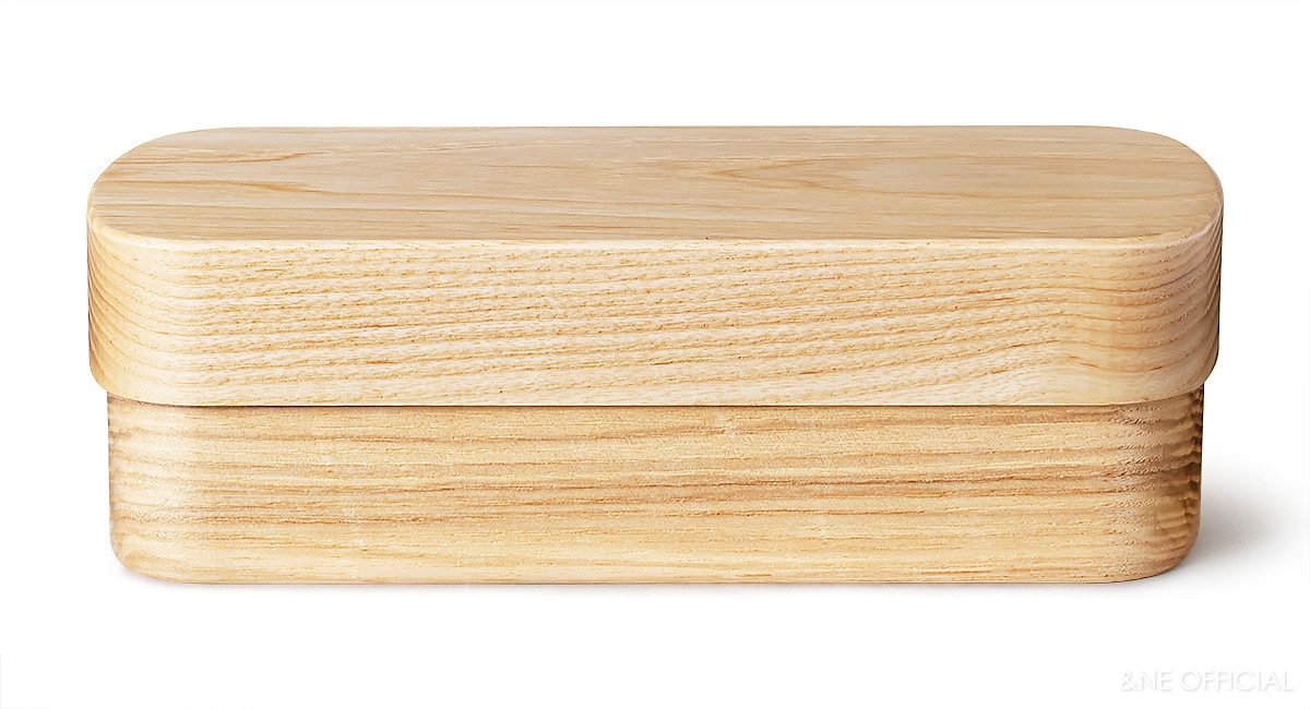 ハレとケ 銘木くりぬき弁当箱 ホワイトアッシュ