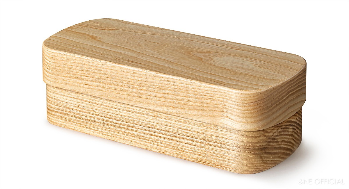 ハレとケ 銘木くりぬき弁当箱 ホワイトアッシュ