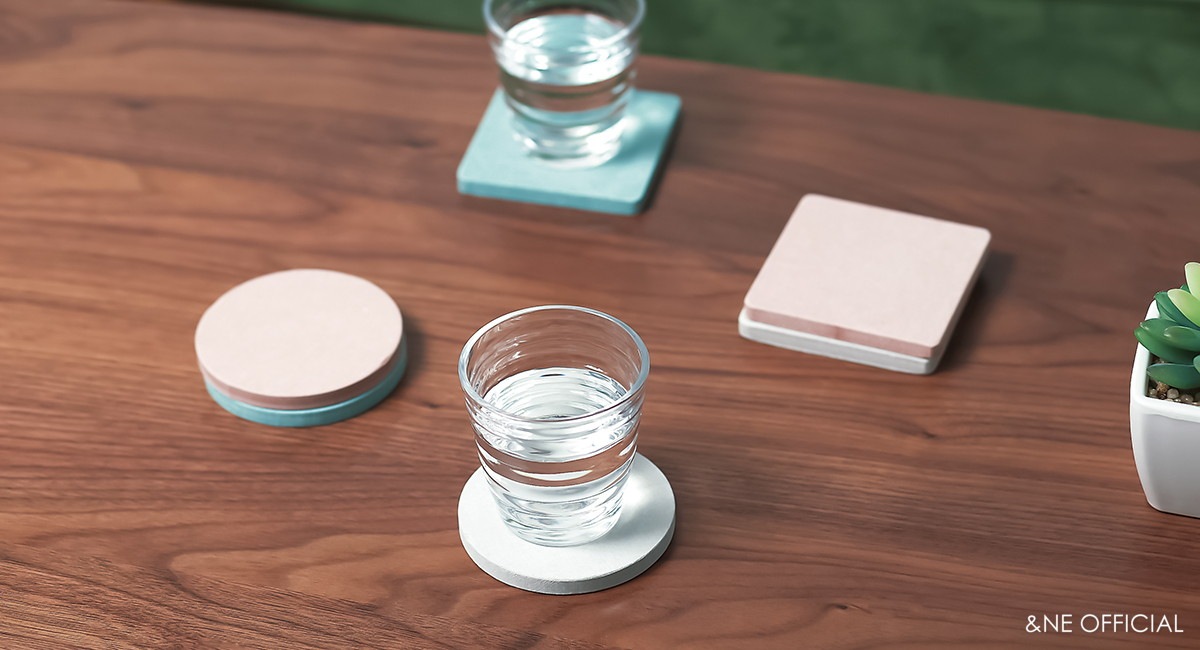 珪藻土コースター シカク