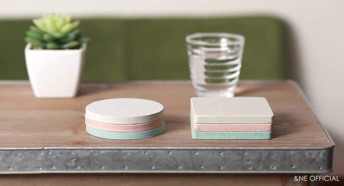 珪藻土コースター シカク