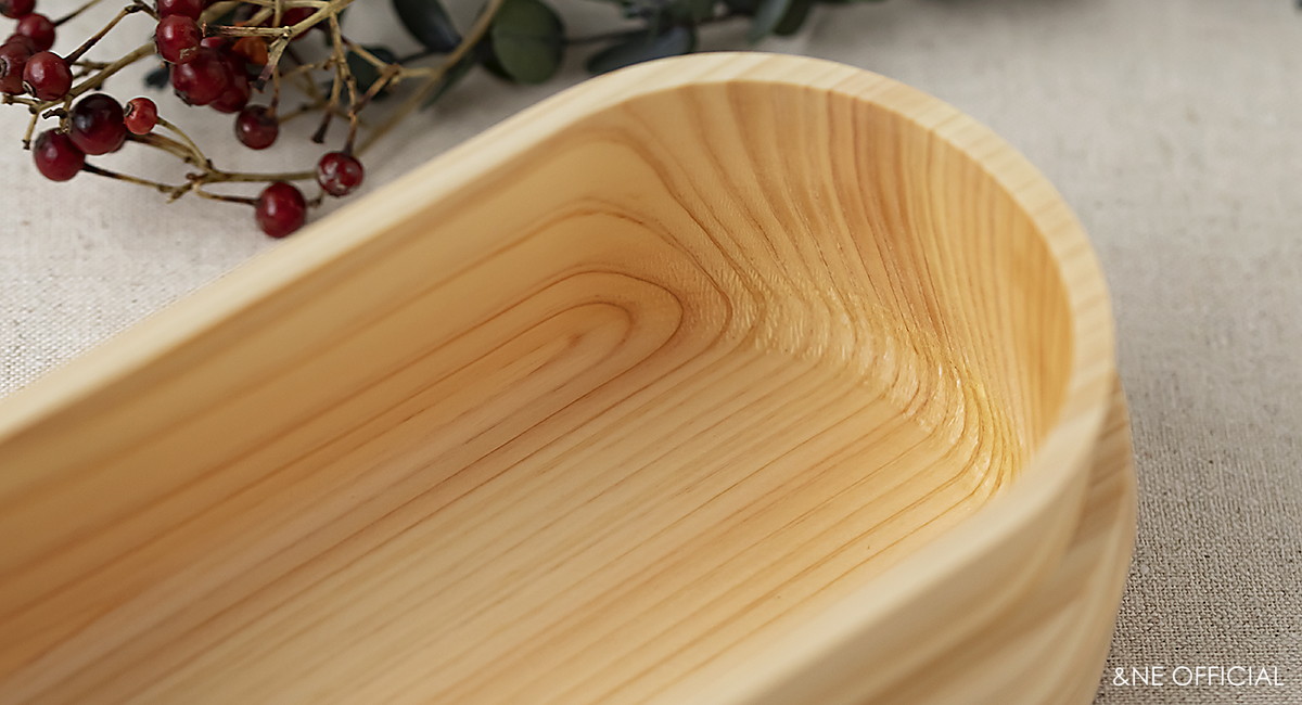 ハレとケ 紀州ひのき弁当箱 丸