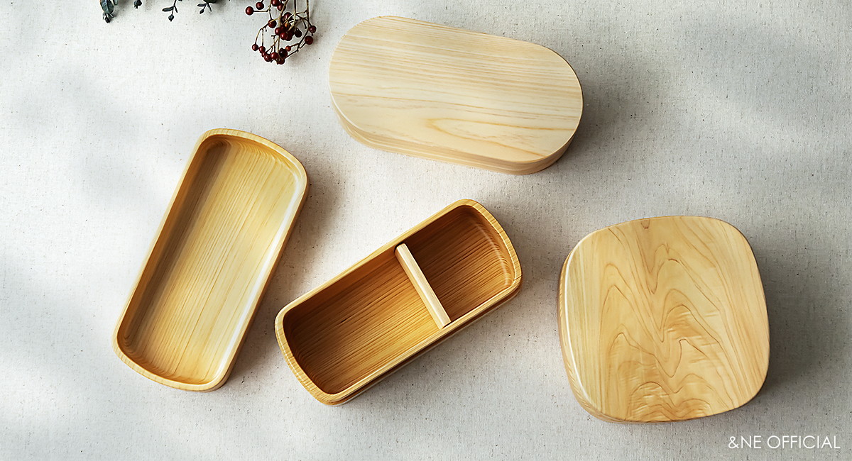 ハレとケ 紀州ひのき弁当箱 丸