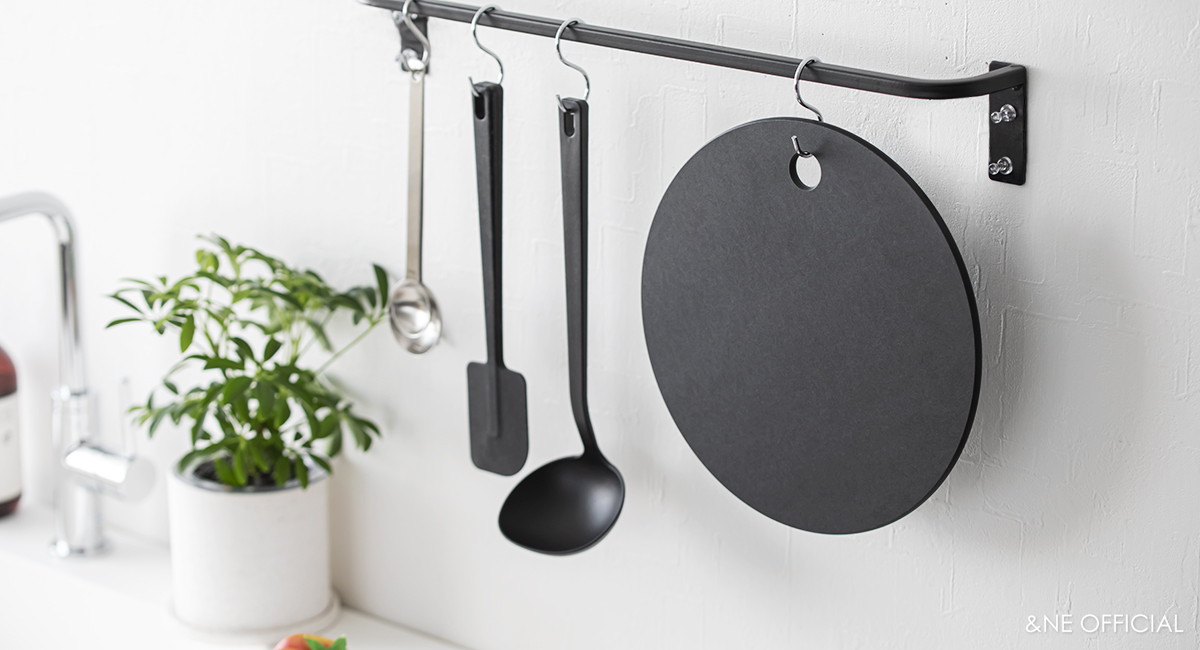 nikii ウッドファイバーカッティングボード M ブラック