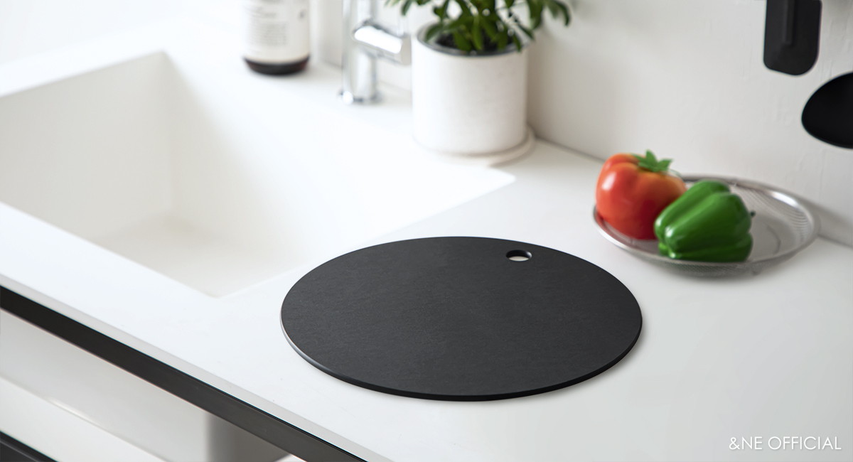 nikii ウッドファイバーカッティングボード L ブラック