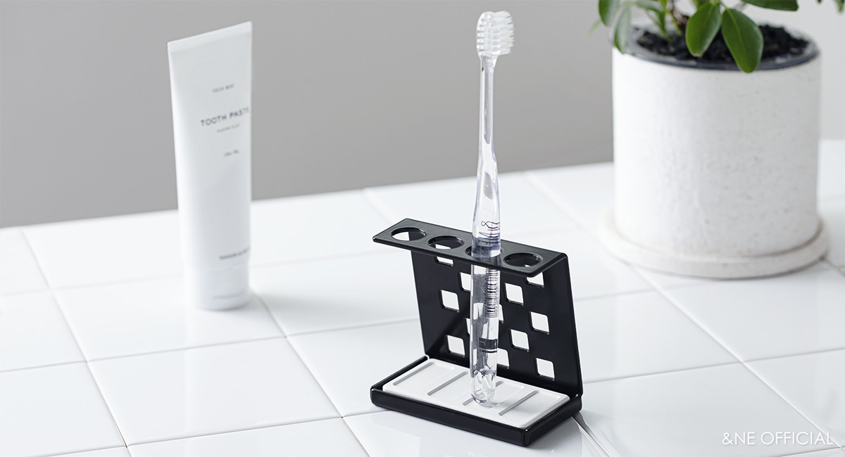 ラバストーンスチール歯ブラシスタンド