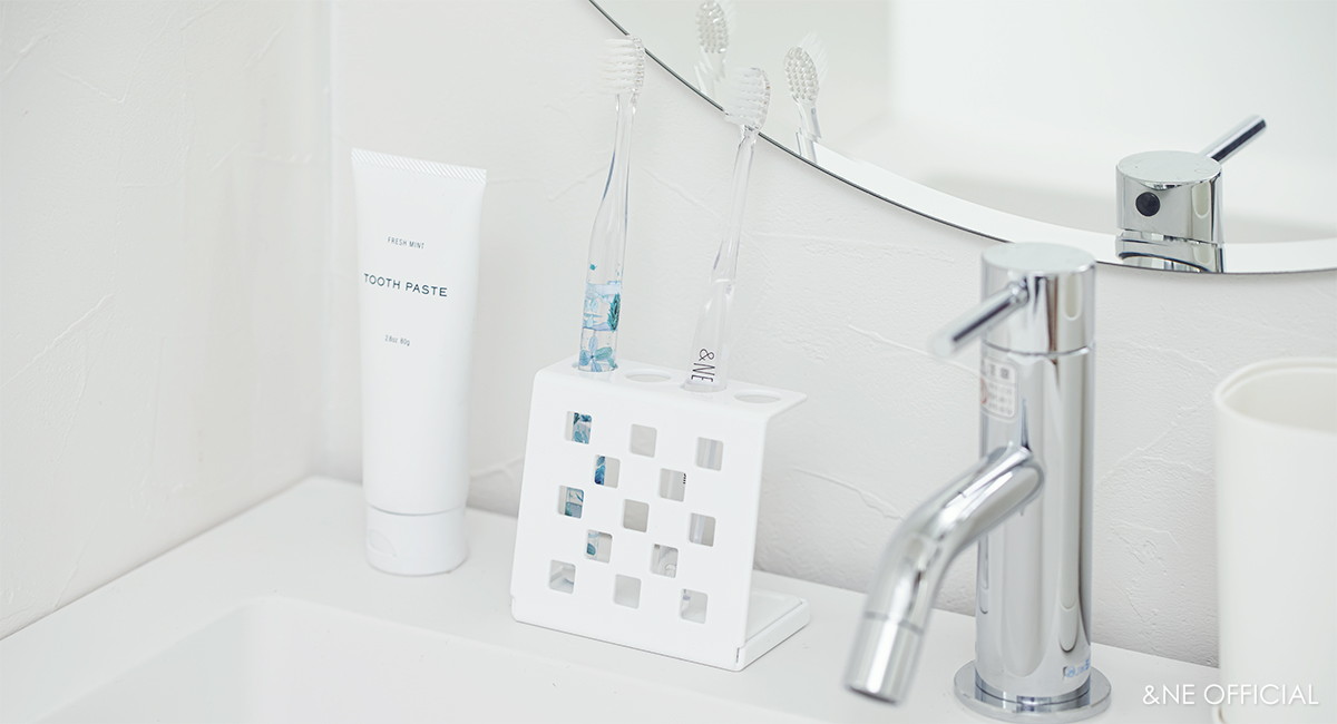 ラバストーンスチール歯ブラシスタンド