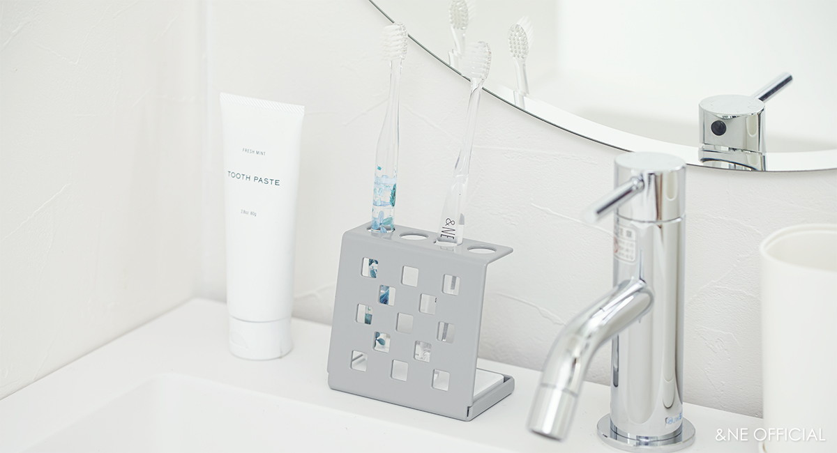 ラバストーンスチール歯ブラシスタンド