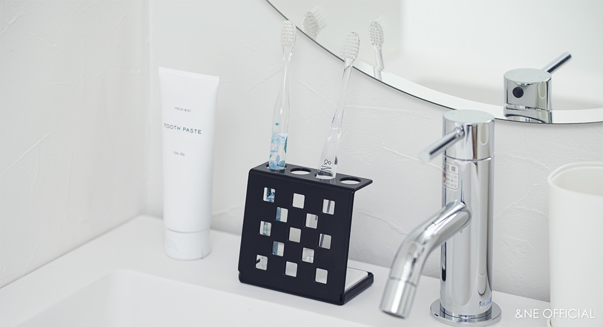 ラバストーンスチール歯ブラシスタンド