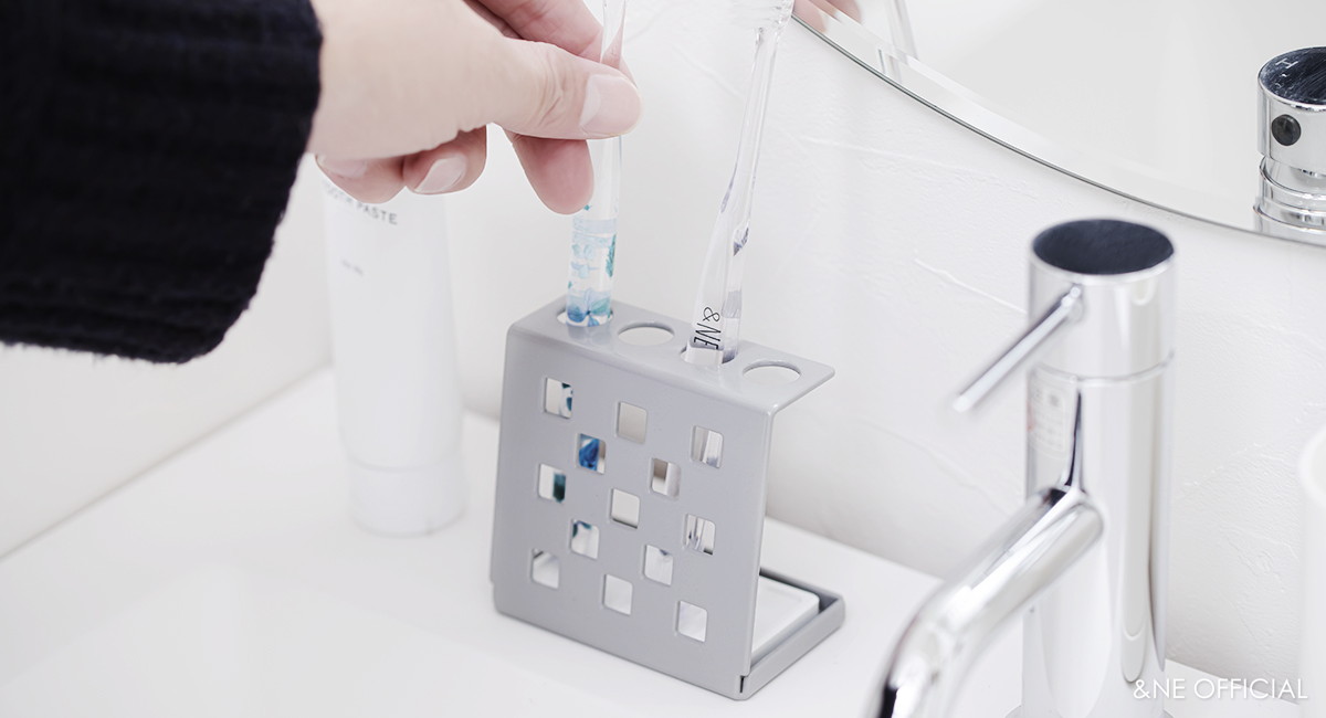 ラバストーンスチール歯ブラシスタンド