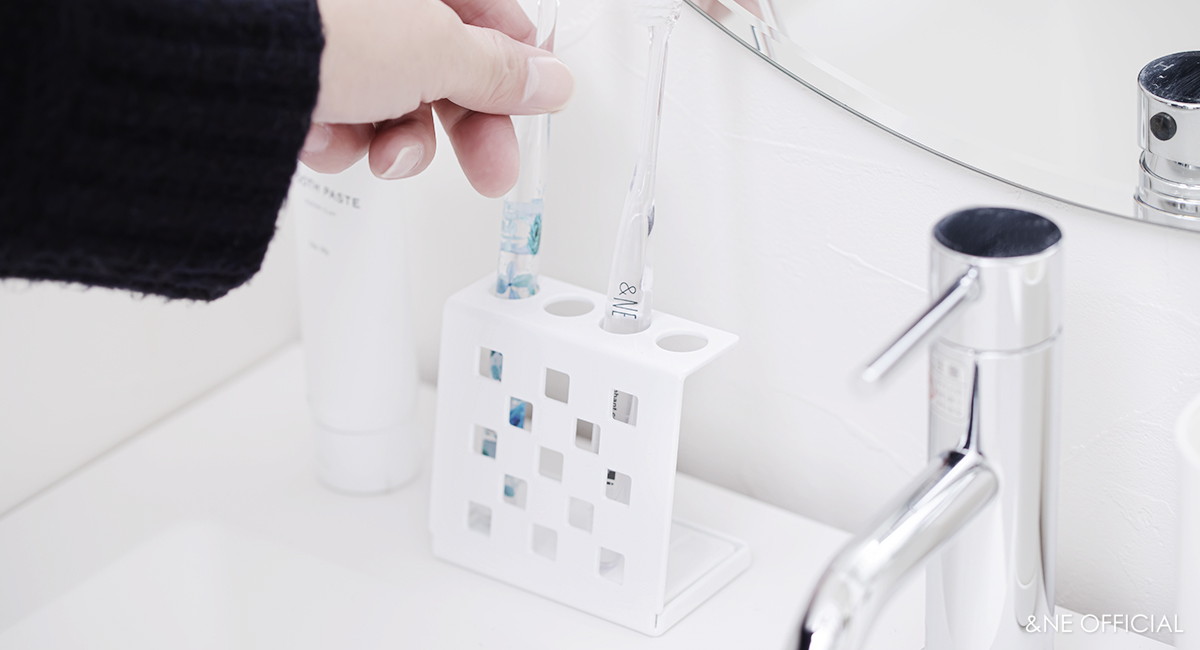 ラバストーンスチール歯ブラシスタンド