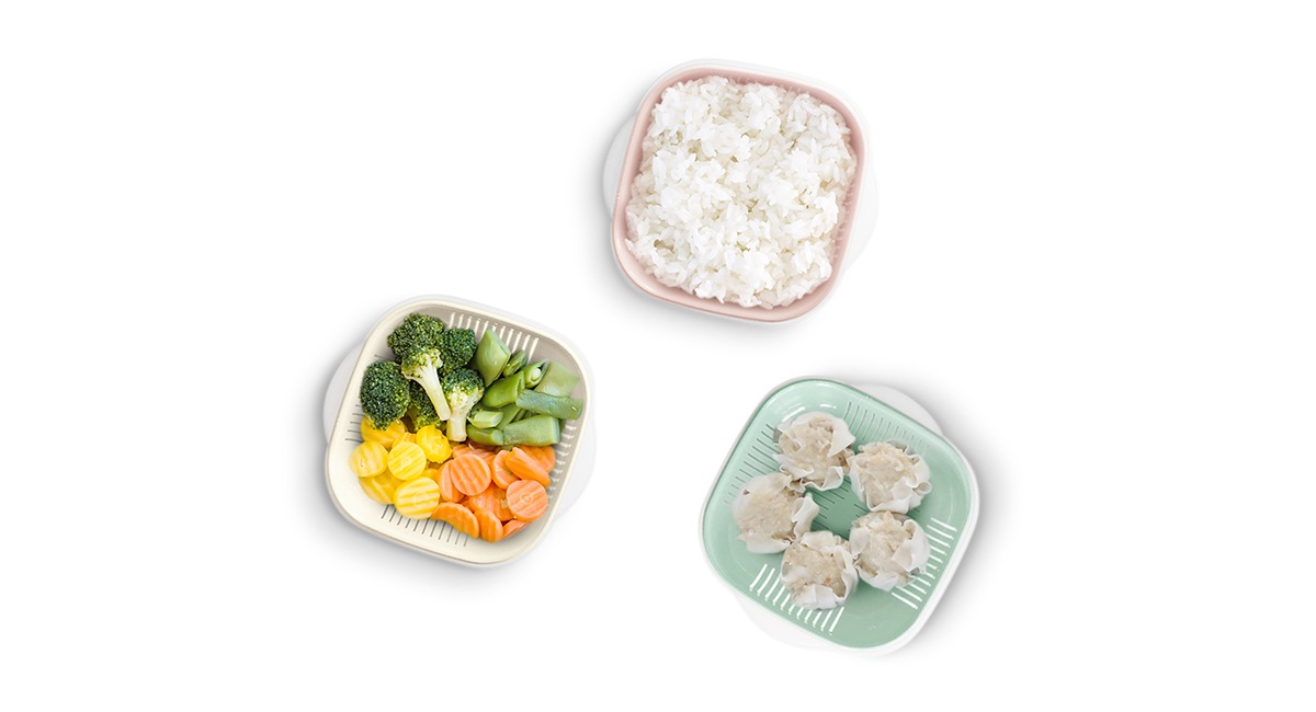 Recopo(レコポ) 冷凍ご飯をふっくら解凍 3色セット