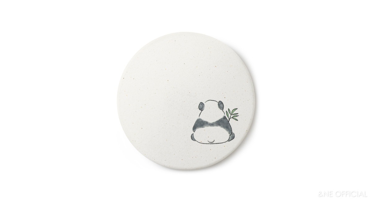 陶器珪藻土コースター panda