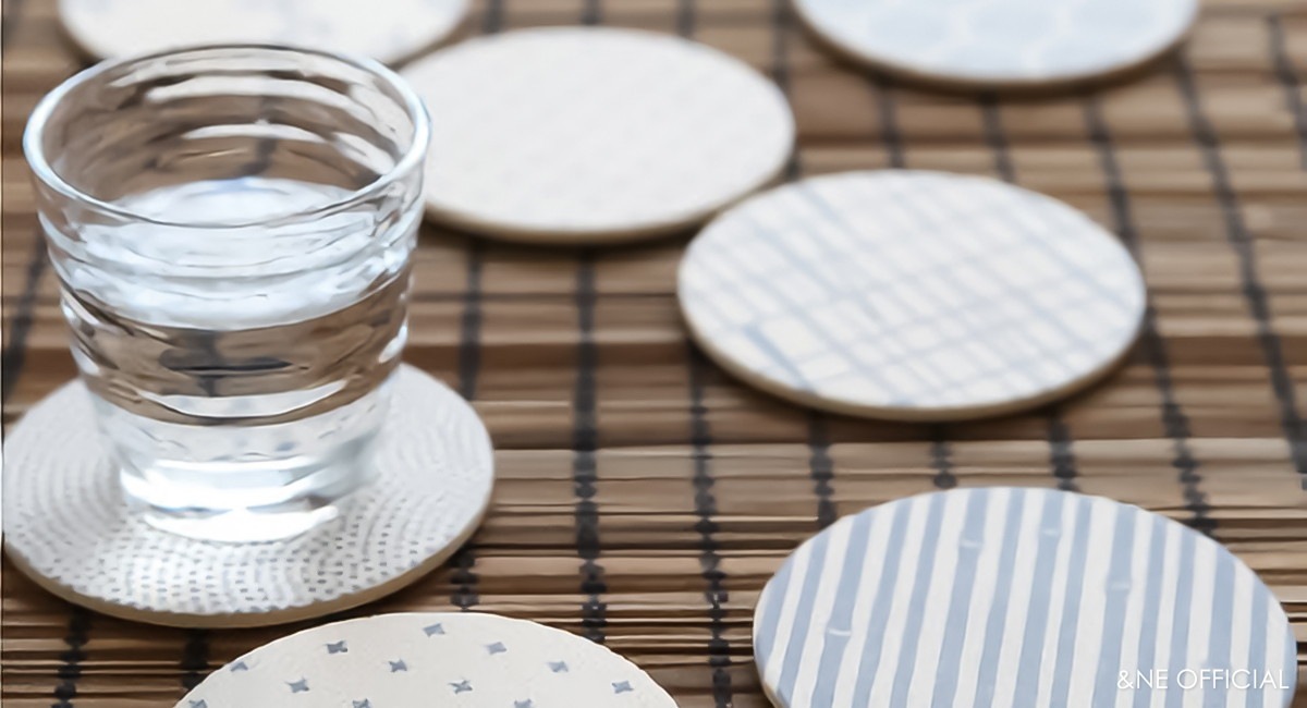 陶器珪藻土コースター　WAGARA