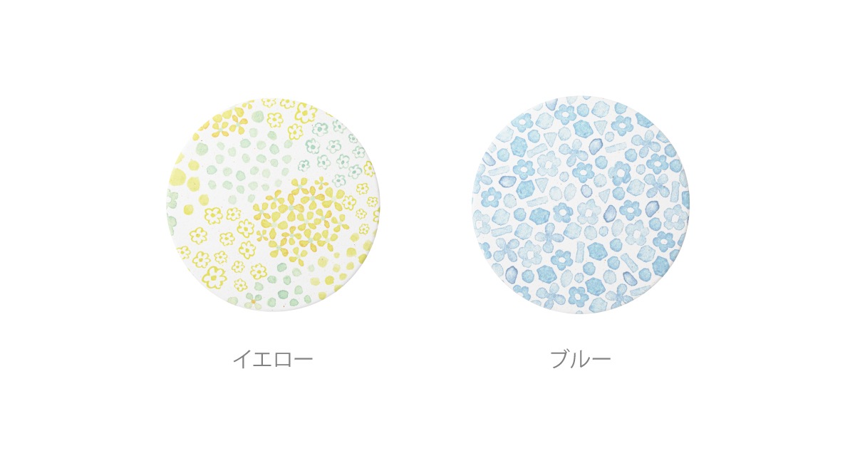 陶器珪藻土コースター ステンドフラワー