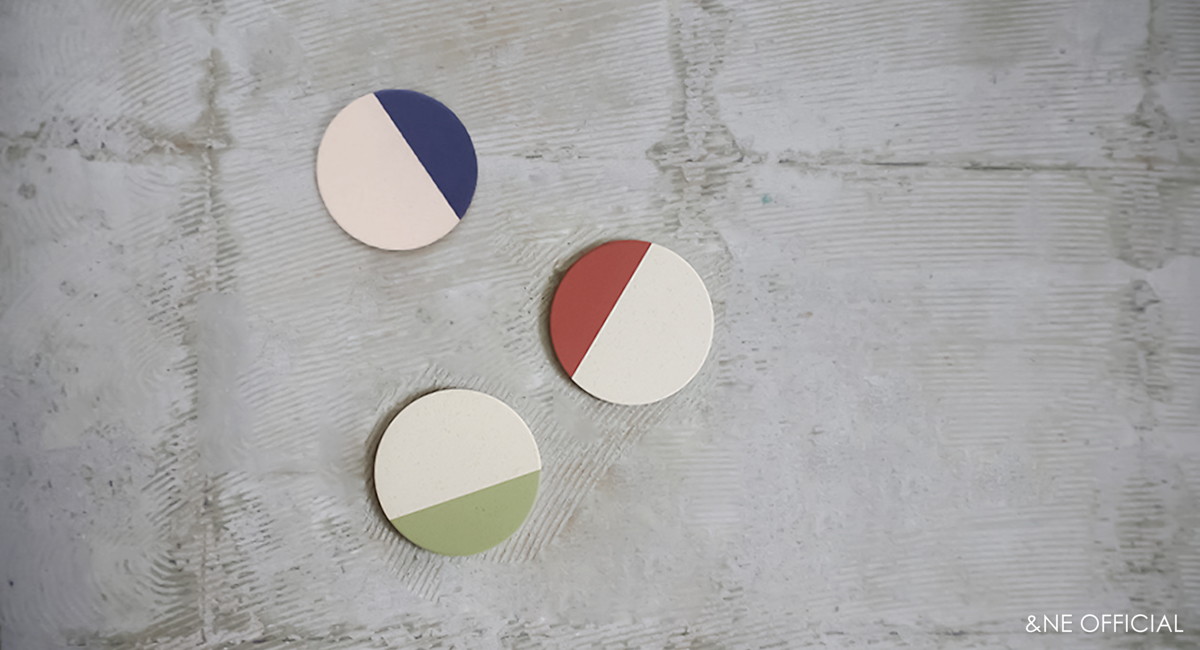 陶器珪藻土コースター WAGARA COLOR