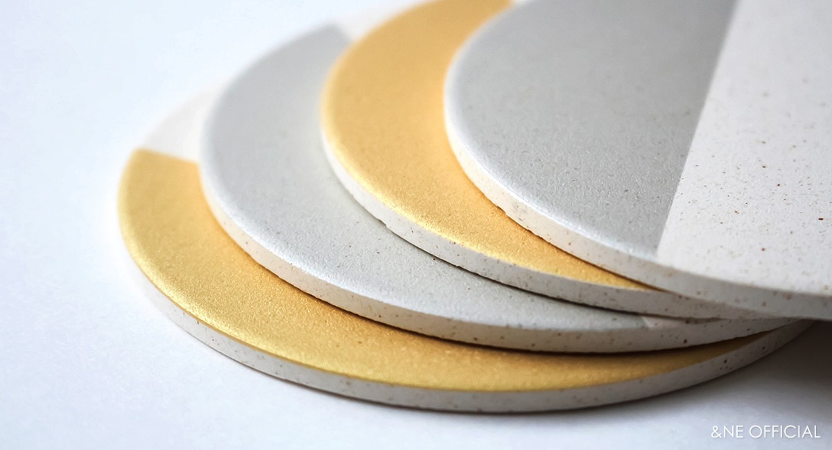 陶器珪藻土コースター WAGARA COLOR