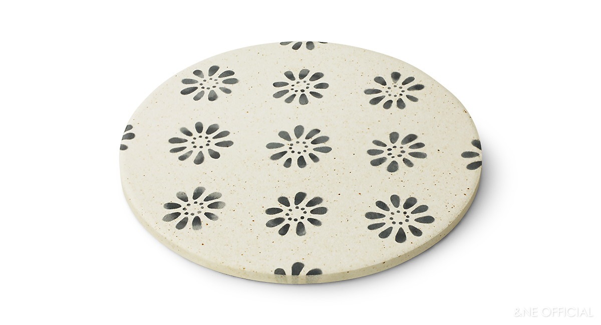 陶器珪藻土コースター　WAGARA 墨絵