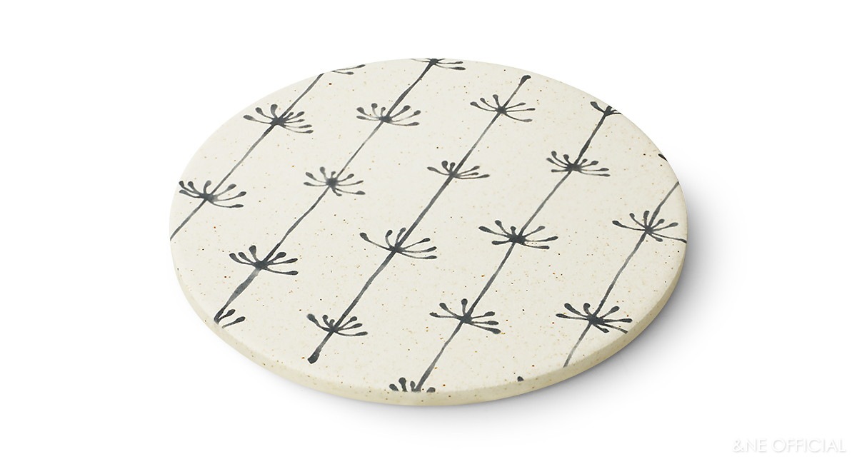 陶器珪藻土コースター　WAGARA 墨絵