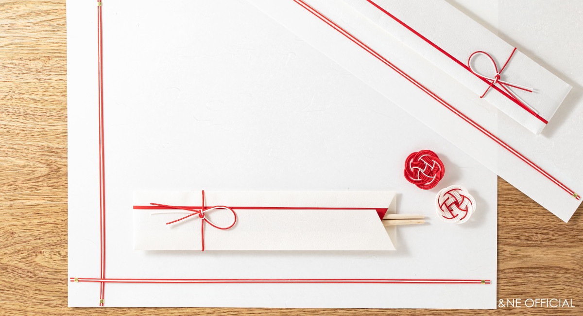 ハレとケ　飯田水引　敷紙・箸・箸置きセット