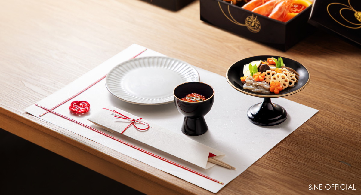 ハレとケ 飯田水引 敷紙・箸・箸置きセット | 素材で探す | &NE