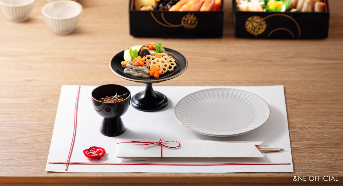 ハレとケ　飯田水引　敷紙・箸・箸置きセット