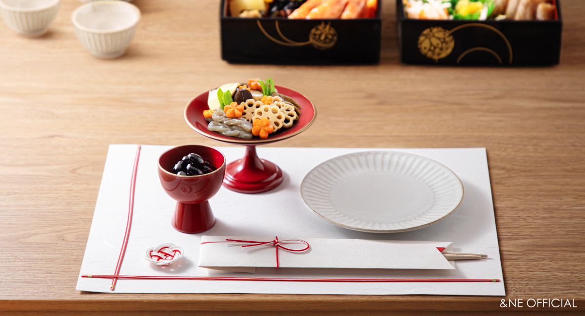 ハレとケ　飯田水引　敷紙・箸・箸置きセット