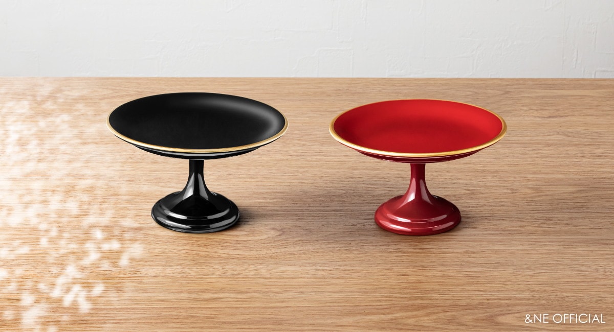 ハレとケ　越前塗り　高台祝い皿