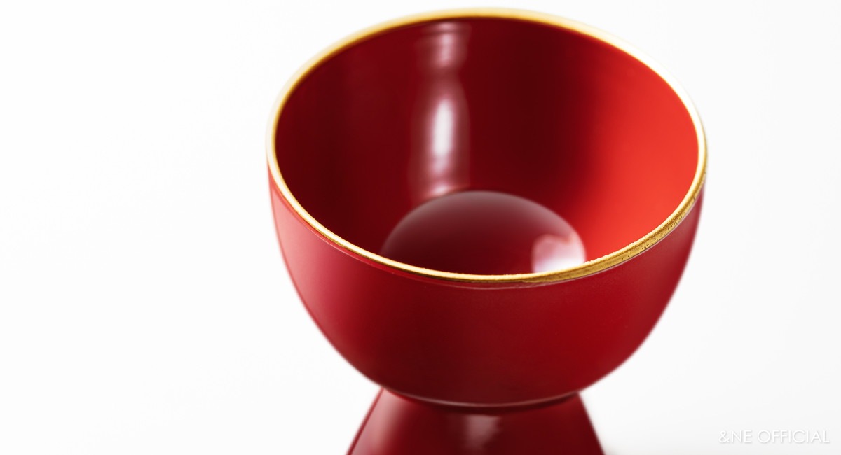 ハレとケ 越前塗り 高台祝いぐい呑み