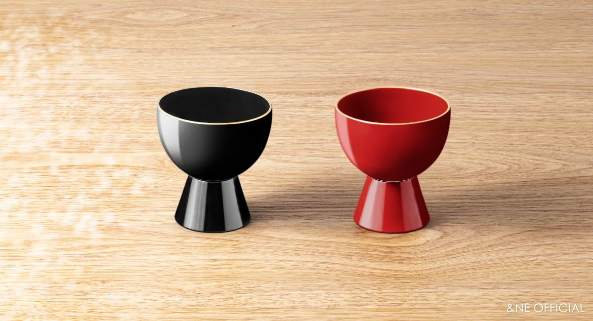 ハレとケ 越前塗り 高台祝いぐい呑み