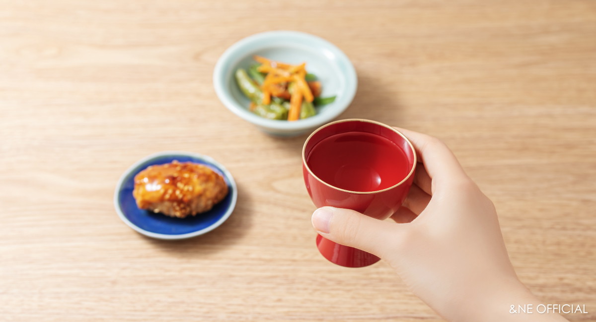 ハレとケ 越前塗り 高台祝いぐい呑み