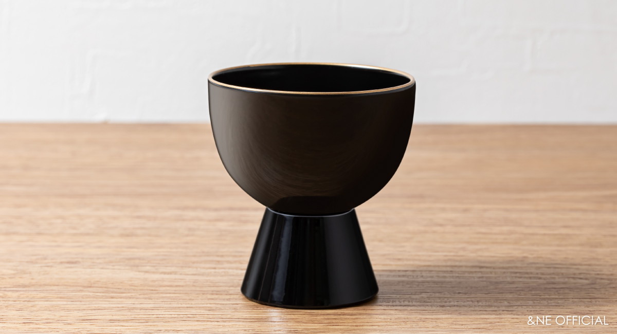 ハレとケ 越前塗り 高台祝いぐい呑み