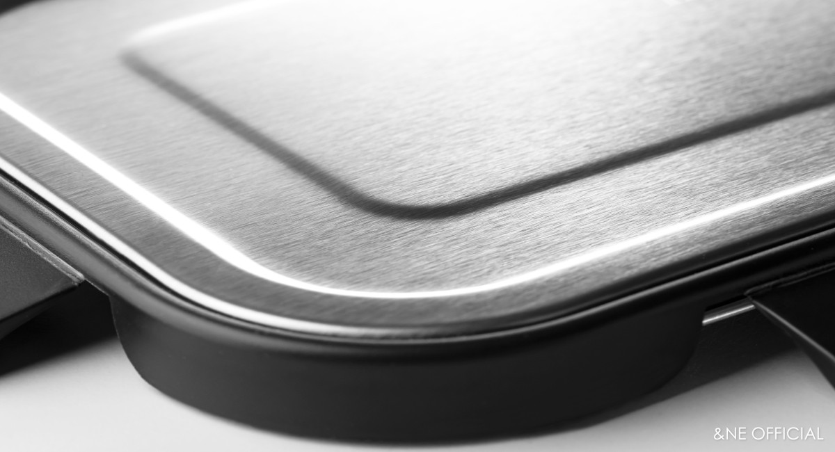 nikii 耐熱ガラス保存容器（ステンレス蓋）M ブラック