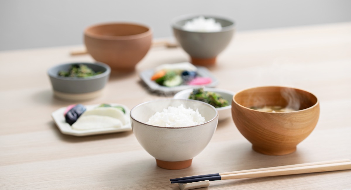 ハレとケ 美濃焼 赤土お茶碗 & 手彫り箸 ペアギフトセット