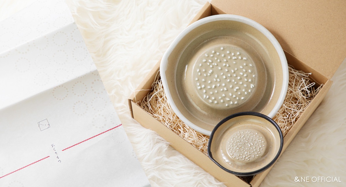 ハレとケ 石見焼 おろし器 大小ギフトセット