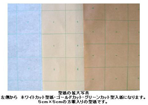 方眼線が鮮明に見える型入用紙「ゴールドカット型入紙（950ミリ幅