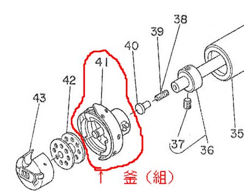 釜（倍釜ミシン用）/型番 HSM-A【送料無料】【代引き手数料サービス