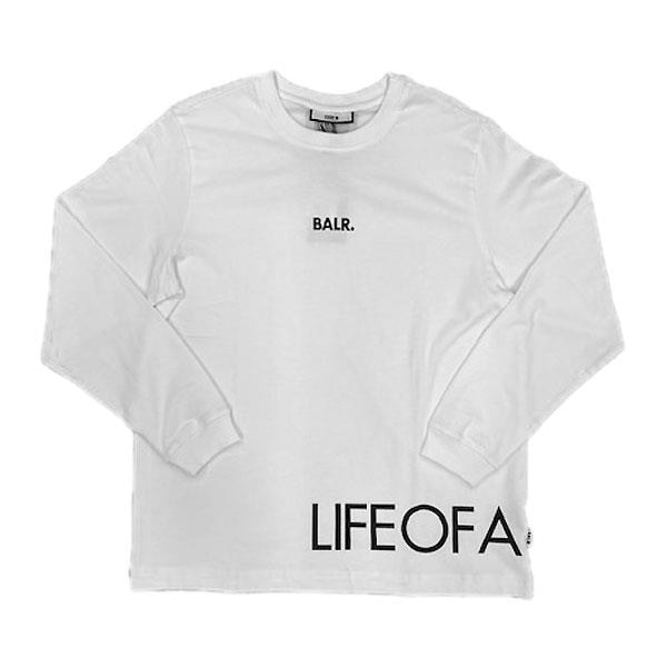 ボーラー（BALR.）　B11111012  WHT　サッカー　日本限定 LOAB STRAIGHT L/S T-SHIRT 長袖Tシャツ  22SS