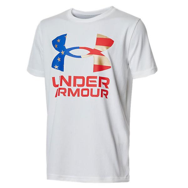 アンダーアーマー（UNDER ARMOUR）　1371812　100　マルチSP　ジュニア　UA テック フラッグ ロゴ ショートスリーブ Tシャツ　22SS