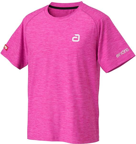 Andro アンドロ 3048 卓球 メランジティーシャツ アルファ ピンク ユニセックス ユニフォーム Jtta公認 ss 卓球 ウェア シャツ アンドウスポーツ公式通販サイト