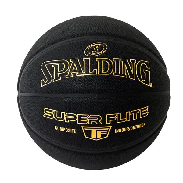 スポルディング （SPALDING）　77-430J　バスケットボール　ボール　スーパーフライト ブラック×ゴールド 7号球　22FW