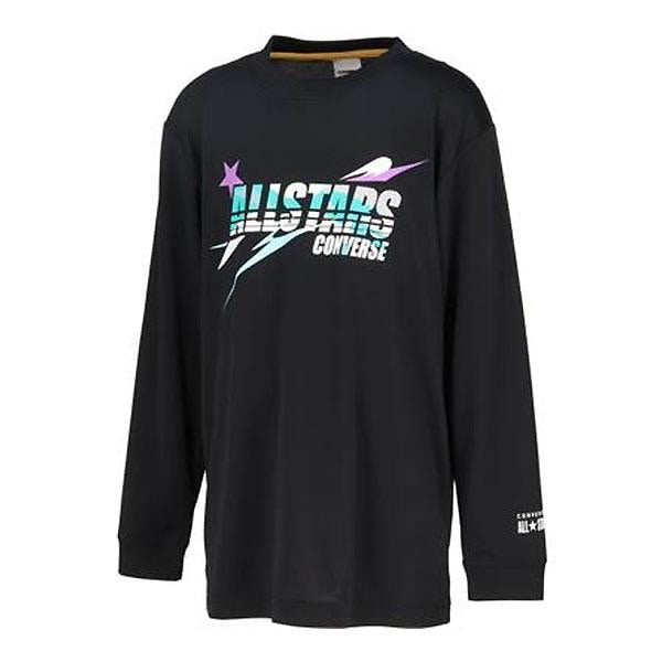 ＜ネコポス発送＞ CONVERSE（コンバース）　CB442357L  1900　バスケットボール  ジュニア  ALLSTAR ロゴプリント ロングスリーブ Tシャツ　24FW