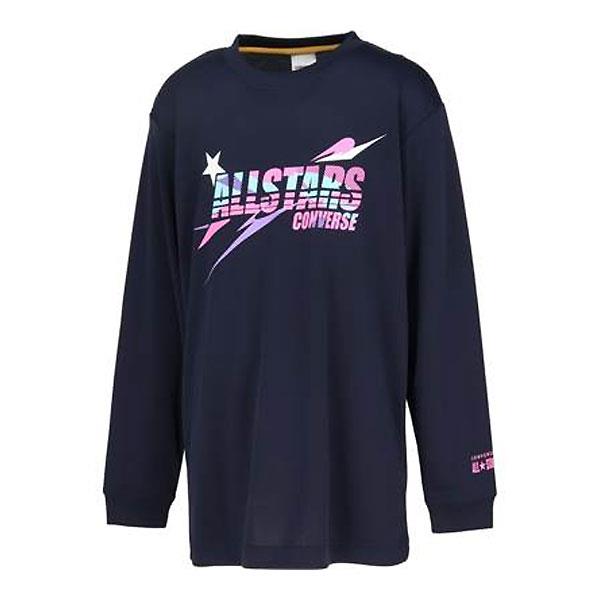 ＜ネコポス発送＞ CONVERSE（コンバース）　CB442357L  2900　バスケットボール  ジュニア  ALLSTAR ロゴプリント ロングスリーブ Tシャツ　24FW