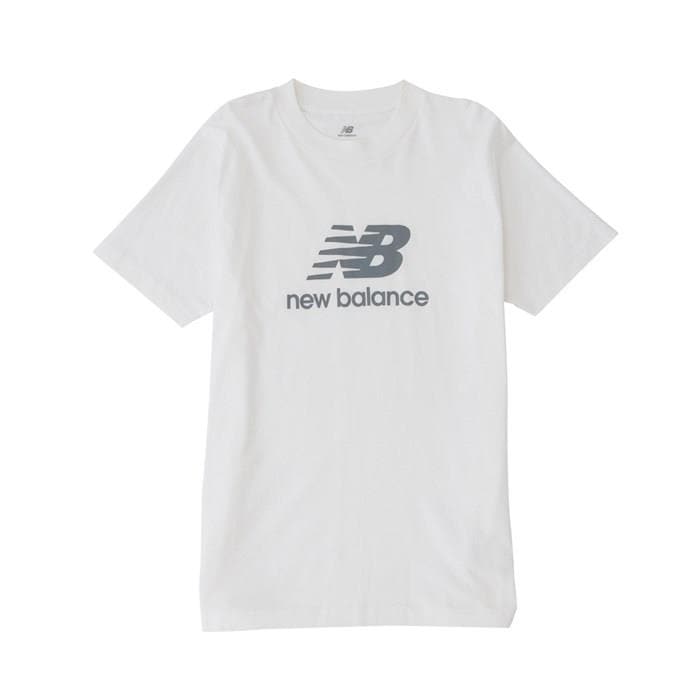 ＜ネコポス発送＞ ニューバランス（new balance）　MT41502  WT　マルチSP　リラックス New Balance Stacked Logo ショートスリーブTシャツ　24SS