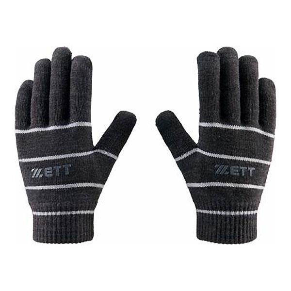 ＜ネコポス発送＞ ZETT（ゼット）　BG51014NA  1815   野球  ソフトボール  ジュニア対応  防寒  のびのび ニット手袋  24FW