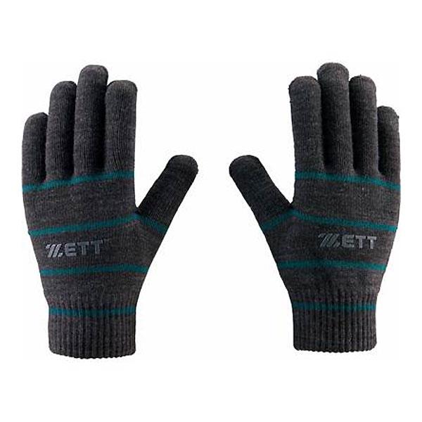 ＜ネコポス発送＞ ZETT（ゼット）　BG51014NA  1848   野球  ソフトボール  ジュニア対応  防寒  のびのび ニット手袋  24FW