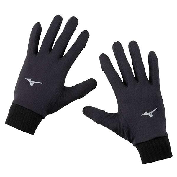 ＜ネコポス発送＞ ミズノ（MIZUNO）　J2JYB50609  陸上　ランニング　手袋  発熱素材 ブレスサーモ ランニンググラブ　24AW
