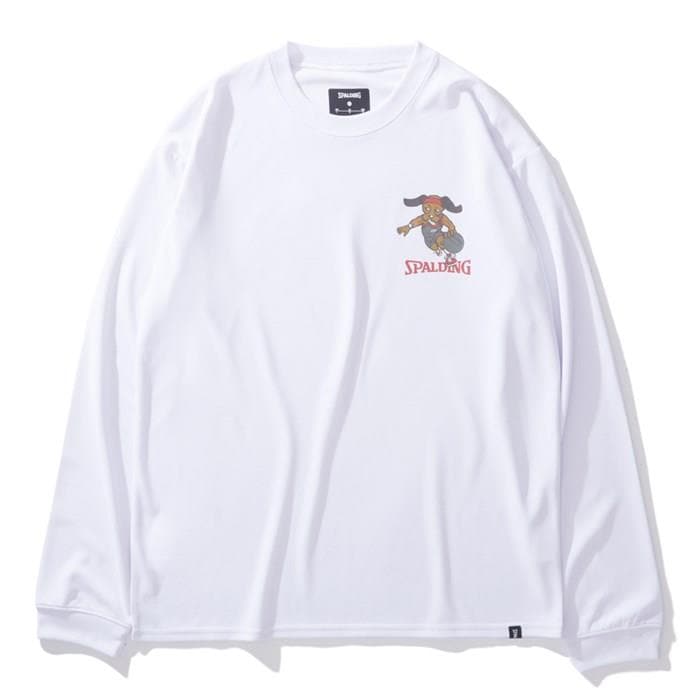 ＜ネコポス発送＞ SPALDING（スポルディング）　SMT24113　2000　バスケットボール　ロングスリーブ Tシャツ ビーグル レッツ プレイ フープス　24FW